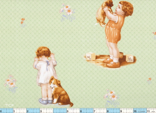 Childhood Dreams - Green Nursery Print